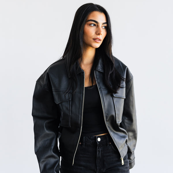 Old Flame Leather Jacket - Black